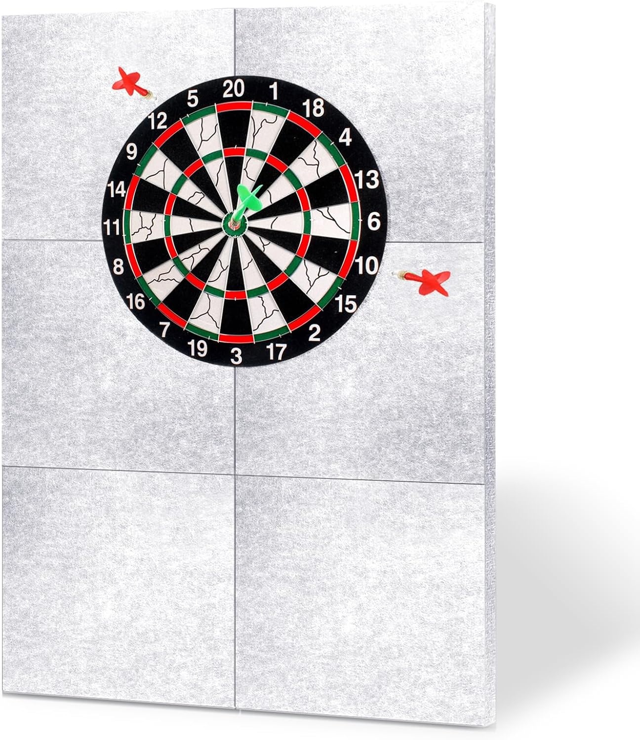 Dartbord Muurbescherming 30x30 cm - Zelfklevende Vilttegels - Set van 6 - Grijs