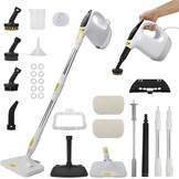 Roadtime Handstoomreiniger, 1200 W, 500 ml, multifunctionele stoomreiniger met 9 accessoires, 120 °C chemicaliënvrije stoomreiniger met handapparaat, 15 s opwarmtijd, 3 stoomstanden, reiniging van