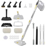 Roadtime Handstoomreiniger, 1200 W, 500 ml, multifunctionele stoomreiniger met 9 accessoires, 120 °C chemicaliënvrije stoomreiniger met handapparaat, 15 s opwarmtijd, 3 stoomstanden, reiniging van