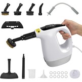 Roadtime Handstoomreiniger, 1200 W, 500 ml, multifunctionele stoomreiniger met 9 accessoires, 120 °C chemicaliënvrije stoomreiniger met handapparaat, 15 s opwarmtijd, 3 stoomstanden, reiniging van
