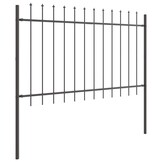 VidaXL Tuin Hek Grijs 1.7x0.8m Staal - 60% Korting