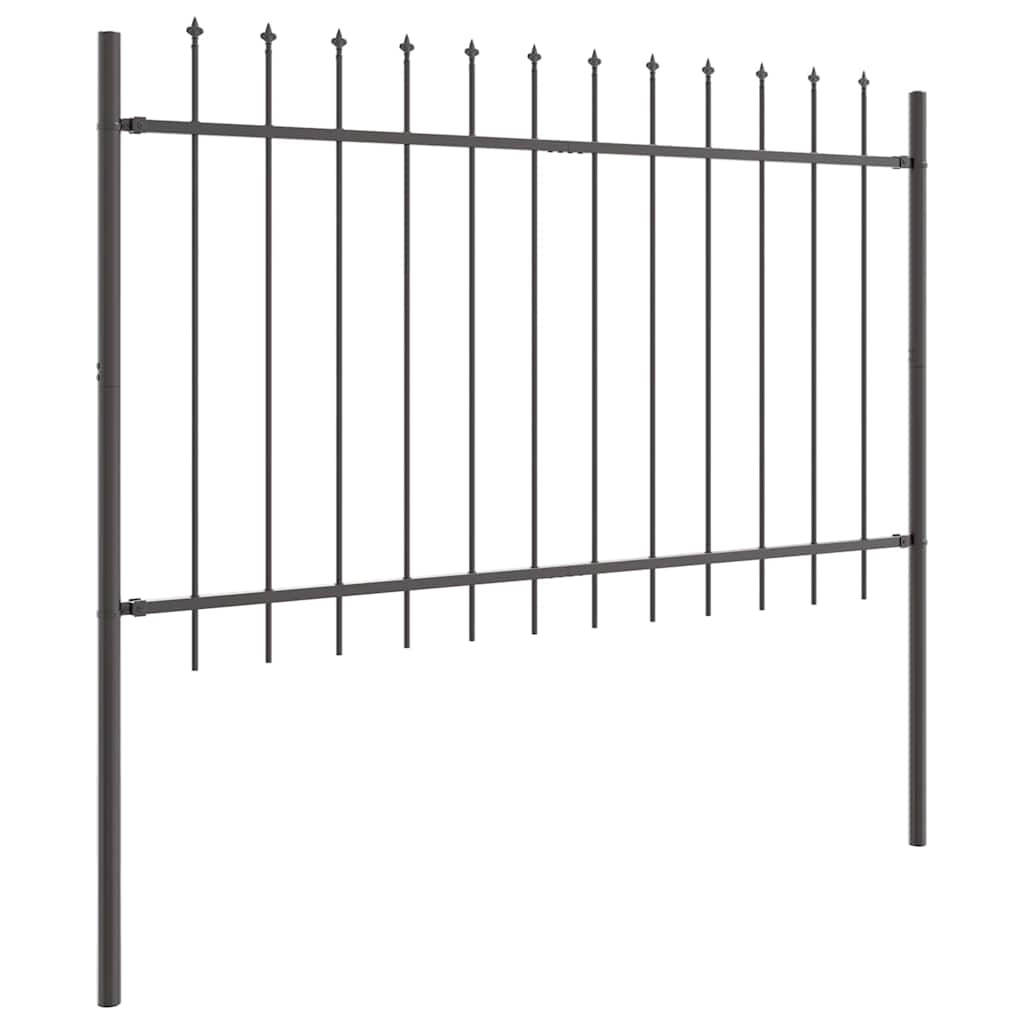 VidaXL Tuin Hek Grijs 1.7x0.8m Staal - 60% Korting