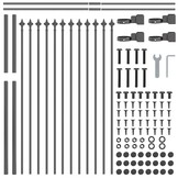 VidaXL Tuin Hek Grijs 1.7x0.8m Staal - 60% Korting