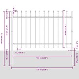 VidaXL Tuin Hek Grijs 1.7x0.8m Staal - 60% Korting