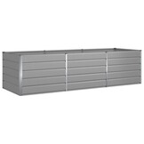 vidaXL Plantenbak Lichtgrijs 195 x 100 x 45 cm Gegalvaniseerd staal