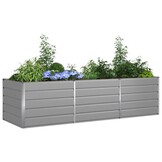 vidaXL Plantenbak Lichtgrijs 195 x 100 x 45 cm Gegalvaniseerd staal