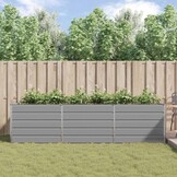 vidaXL Plantenbak Lichtgrijs 195 x 100 x 45 cm Gegalvaniseerd staal