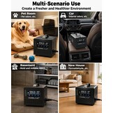 Charmline Ozon Generator 60.000 mg/u met Afstandsbediening - Luchtreiniger voor ruimtes tot 500 m² - Zwart