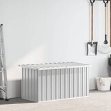 vidaXL Tuinbox 129x67x65 cm grijs