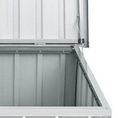 vidaXL Tuinbox 129x67x65 cm grijs