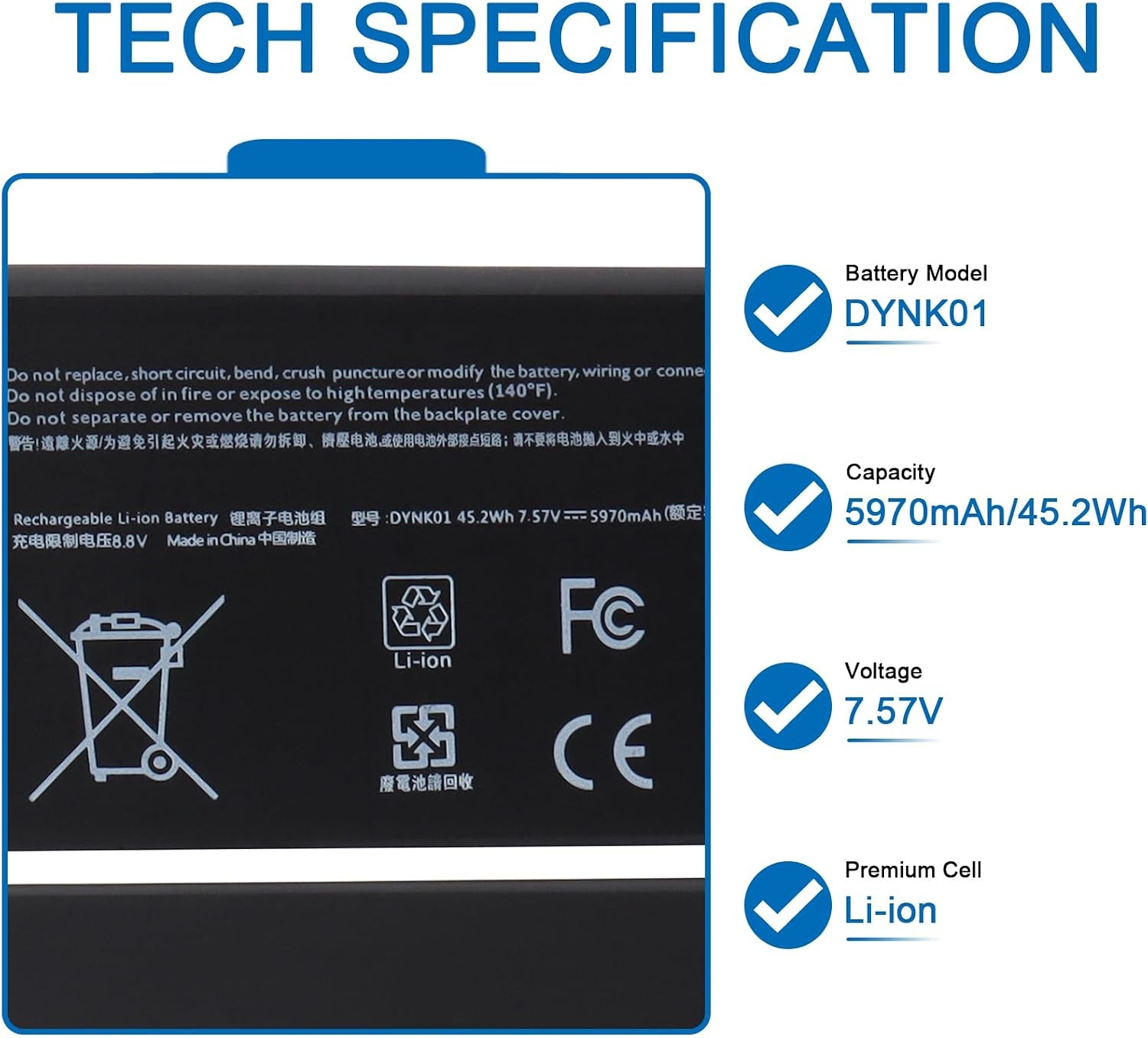 Laptop Accu Microsoft Surface 1e Gen 1769/1782 45.2Wh 5970mAh - 57% Korting!