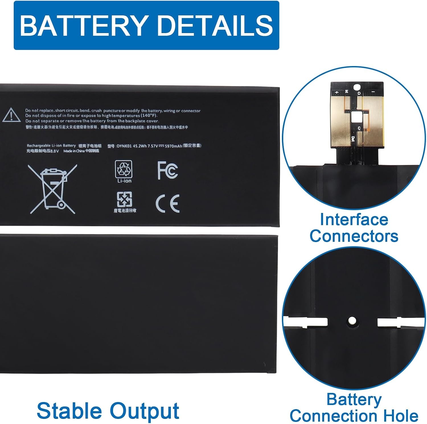 Laptop Accu Microsoft Surface 1e Gen 1769/1782 45.2Wh 5970mAh - 57% Korting!