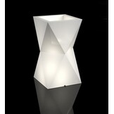 Hoge Bloempot VALENCIA Wit 70cm - Binnen/Buiten met LED (63% Korting)