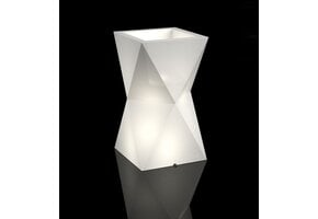 Hoge Bloemkpot VALENCIA Wit 70cm - LED Verlichting (59% Korting)