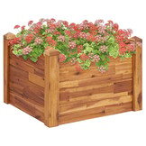 Houten Plantenbak Massief Acaciahout 60x60x44cm - 60% Korting!