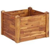 Houten Plantenbak Massief Acaciahout 60x60x44cm - 60% Korting!