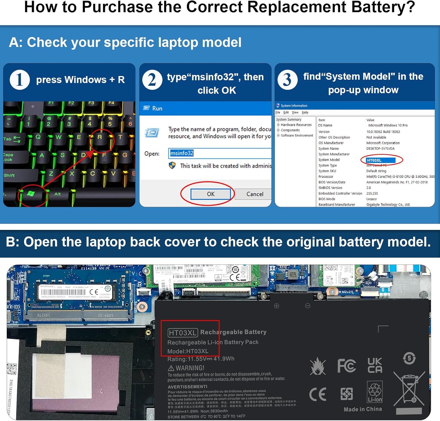 HP Pavilion Laptop Accu HT03XL 55% Korting