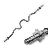 Halterstang - curlstang - met nek vorm - 120 cm - 28 mm