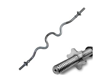 Halterstang - curlstang - met nek vorm - 120 cm - 28 mm