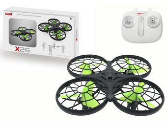 Drone - X26 SYMA - 1-1.5m/sec - tot 30 meter - zwart groen