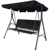 Schommelbank 3-persoons - grijs - 180 x 100 x 170 cm