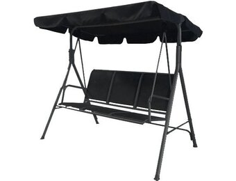 Schommelbank 3-persoons - grijs - 180 x 100 x 170 cm