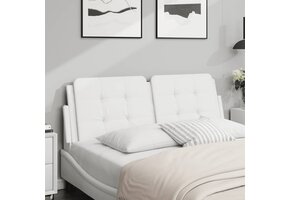 Hoofdbordkussen 120 cm Kunstleer Wit - 54% Korting!