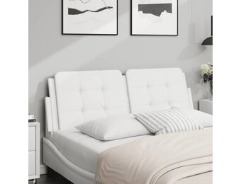 vidaXL Hoofdbordkussen 120 cm kunstleer wit