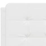 Hoofdbordkussen Kunstleer Wit 120 cm - 58% Korting!