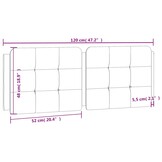 Hoofdbordkussen Kunstleer Wit 120 cm - 58% Korting!
