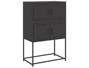 vidaXL Dressoir 68,5x38,5x107 cm staal zwart
