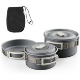 Naturehike 2-4 & 4-7 Personen Camping Kookgerei Mess Kit, Non Stick Lichtgewicht Potten Set, Draagbare Outdoor Kookgerei voor Kamperen, Backpacken, Wandelen, Buiten Koken en Picknick