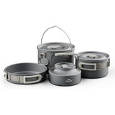 Naturehike 2-4 & 4-7 Personen Camping Kookgerei Mess Kit, Non Stick Lichtgewicht Potten Set, Draagbare Outdoor Kookgerei voor Kamperen, Backpacken, Wandelen, Buiten Koken en Picknick