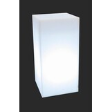Verlichte bloempot - plantenbak - buiten - 35x35x70 cm - wit