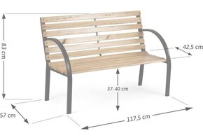 Klassieke Parkbank met Rugleuning - 30% Korting!
