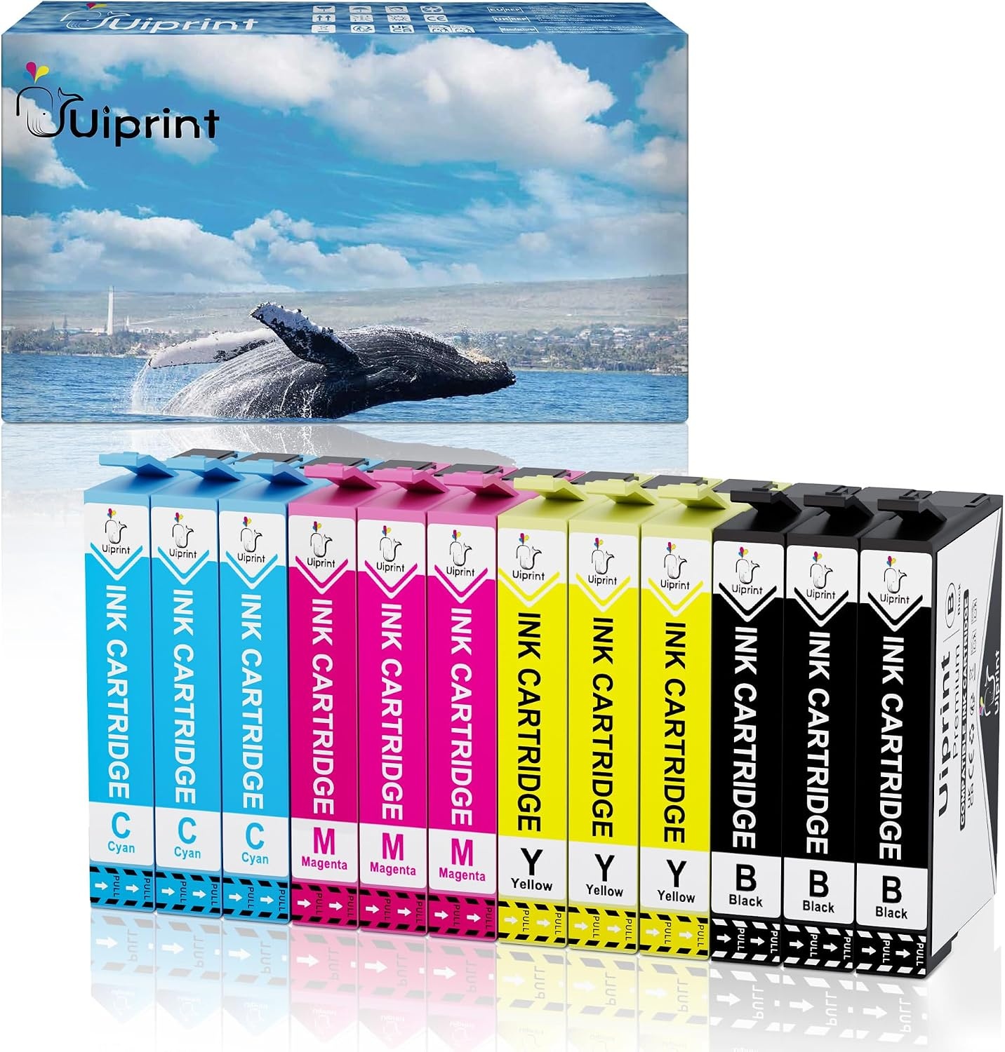Uiprint 604XL Inktcartridges voor Epson - 12 stuks - Zwart, Cyaan, Magenta, Geel