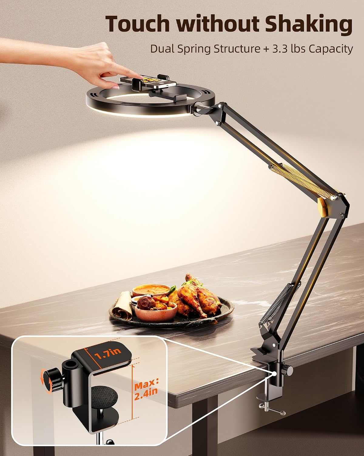 Ringlamp 10" met Statief - Flexibel, 3 Kleuren, 10 Helderheden - 57% Korting