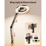 Ringlamp 10" met Statief - Flexibel, 3 Kleuren, 10 Helderheden - 57% Korting