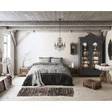 SLEEP TIME Dekbedovertrek, 100% katoen, beddengoed, True Dreams, grijs, 220 x 240 cm, met 2 kussenslopen 60 x 70 cm