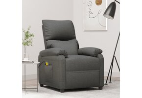 Comfortabele Massagestoel Stof Donkergrijs - 41% Korting