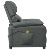 vidaXL Massagestoel stof donkergrijs