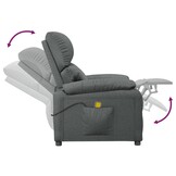 vidaXL Massagestoel stof donkergrijs