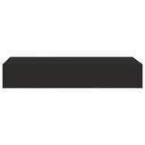 vidaXL Wandschappen 2 st met lade 60x23,5x10 cm MDF zwart
