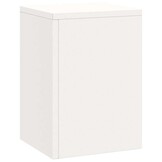 vidaXL Plantenkasten 3 pcs Wit 24 x 24 x 75 cm Staal