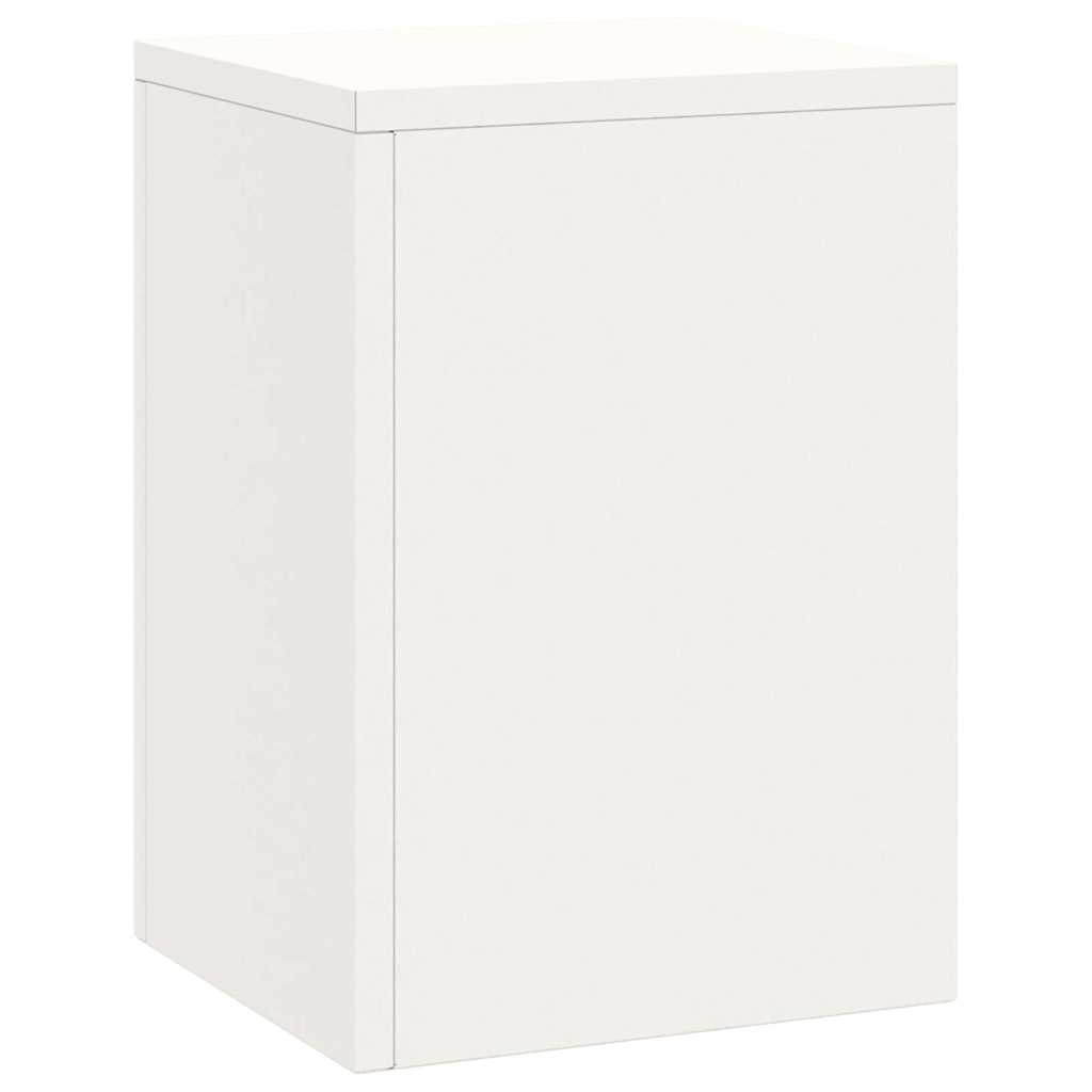 vidaXL Plantenkasten 3 pcs Wit 24 x 24 x 75 cm Staal