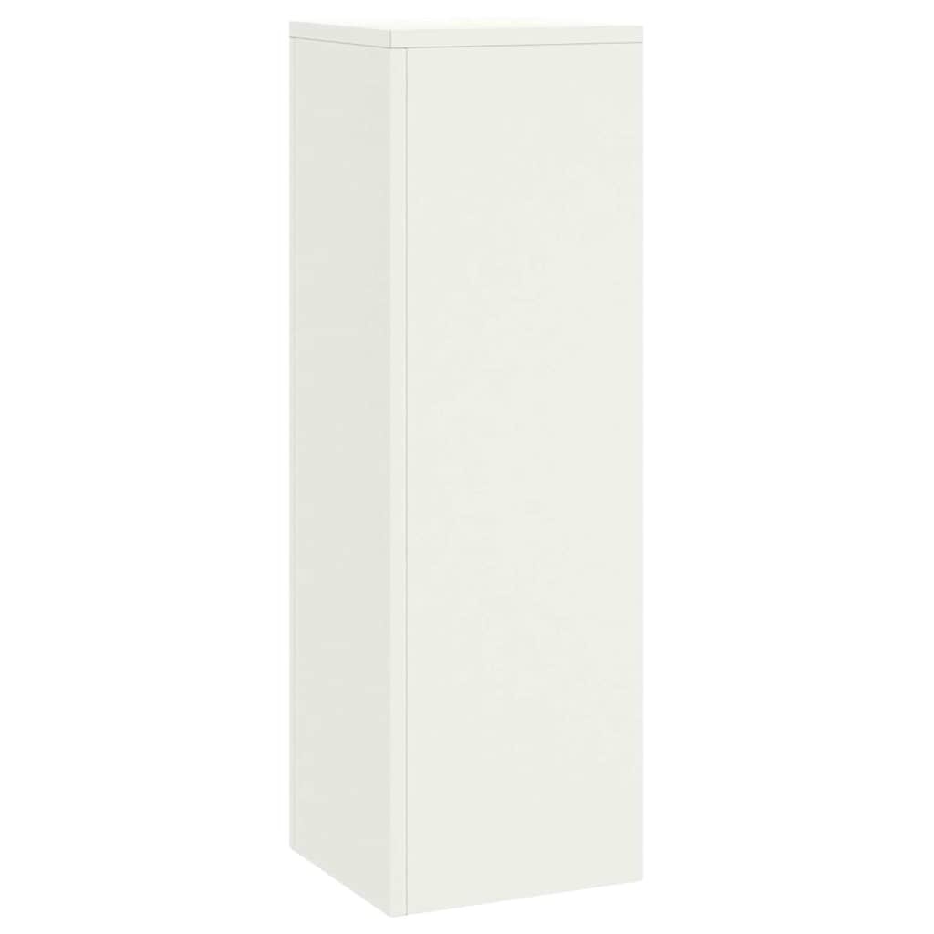 vidaXL Plantenkasten 3 pcs Wit 24 x 24 x 75 cm Staal