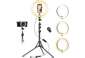 Ringlamp 10 inch met Statief & Afstandsbediening - 51% Korting!