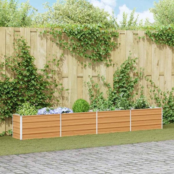 vidaXL Verhoogde plantenbak Licht Bruin 320 x 40 x 45 cm
