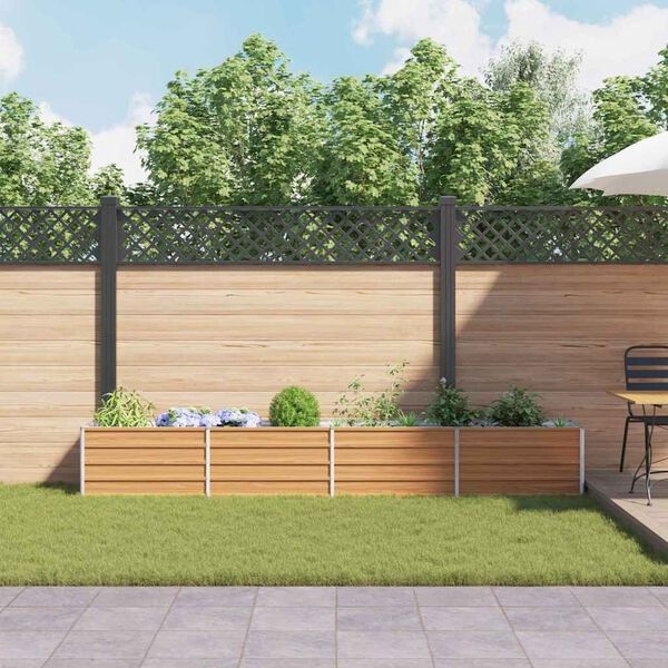 vidaXL Verhoogde plantenbak Licht Bruin 320 x 40 x 45 cm