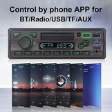 1-DIN Autoradio Bluetooth met Telefoonhouder & App-Bediening - 59% Korting